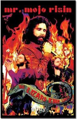 Sealed Vintage Black Light Jim Morrison Poster Mr Mojo Risin Lizard King Doors