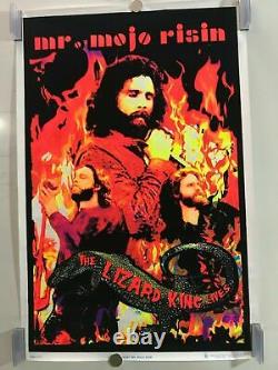 Sealed Vintage Black Light Jim Morrison Poster Mr Mojo Risin Lizard King Doors