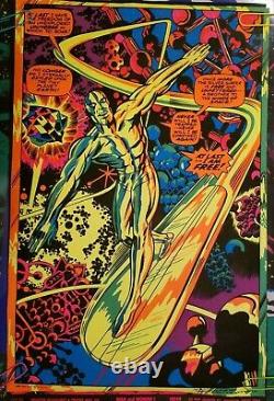 Silver Surfer 1971 Vintage Marvel Comics Blacklight Poster The Third Eye -nice