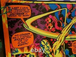 Silver Surfer 1971 Vintage Marvel Comics Blacklight Poster The Third Eye -nice