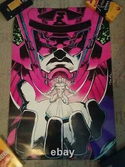 Silver Surfer & Galactus Marvel Entertainment Blacklight Poster 22 x 34 1991