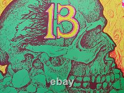 Skull 13 original vintage poster blacklight skeleton psychedelic