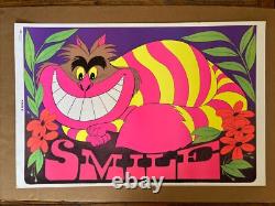 Smile vintage blacklight poster Cheshire Cat alice in wonderland vintage 1970s