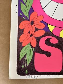 Smile vintage blacklight poster Cheshire Cat alice in wonderland vintage 1970s