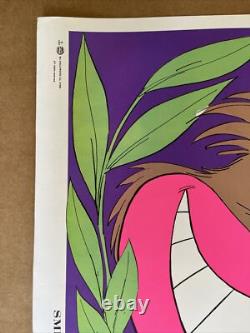 Smile vintage blacklight poster Cheshire Cat alice in wonderland vintage 1970s