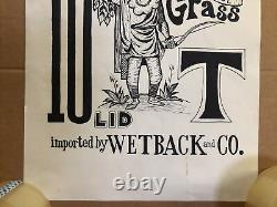 Smoke Marijuana Original Vintage Poster Headshop Weed Joint Drugs 1960s Wetback