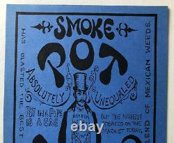 Smoke Pot Tobacco Vintage Poster 1960s Headshop Smoke shop Marijuana Weed Drugs