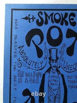 Smoke Pot Tobacco Vintage Poster 1960s Headshop Smoke shop Marijuana Weed Drugs