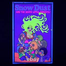 Snow White Dust and the Seven Little Snorts Vintage Blacklight Poster 1973