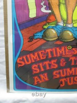 Sometimes Just Sits Stinks Blunt Black Light Vintage Poster 1972 Pot Cng606