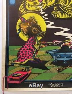 Sorcerer the Cat Vintage Blacklight Poster Psychedelic Pin-up Petagno Saladin