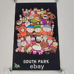 South Park Group Black Light Poster 23x35 S/S Fuzzy Flocked Cartman Vintage Rare
