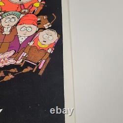 South Park Group Black Light Poster 23x35 S/S Fuzzy Flocked Cartman Vintage Rare