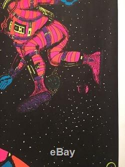 Space Argonauts Vintage Blacklight Poster Pin-up Psychedelic Astronauts Space