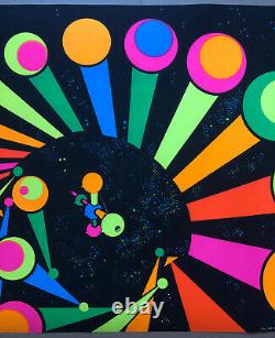 Space Station Original Vintage Blacklight Poster Third Eye Outer space 1960s