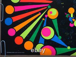 Space Station Original Vintage Blacklight Poster Third Eye Outer space 1960s