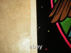 Spirit Of Aquarius Blacklight Poster 1976 Vintage Funky Pretty Afro Girl Velvet