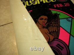 Spirit Of Aquarius Blacklight Poster 1976 Vintage Funky Pretty Afro Girl Velvet
