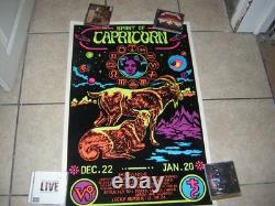 Spirit Of Capicorn Poster Blacklight Flocked 1976 Funky Psychedelic Horoscope