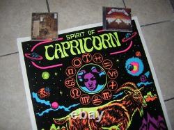 Spirit Of Capicorn Poster Blacklight Flocked 1976 Funky Psychedelic Horoscope