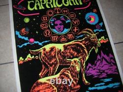 Spirit Of Capicorn Poster Blacklight Flocked 1976 Funky Psychedelic Horoscope