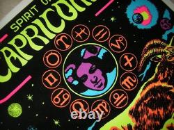 Spirit Of Capicorn Poster Blacklight Flocked 1976 Funky Psychedelic Horoscope