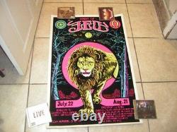 Spirit Of Leo Blacklight Poster 1976 Funky Flocked Horoscope Psychdelic Vintage