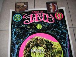Spirit Of Leo Blacklight Poster 1976 Funky Flocked Horoscope Psychdelic Vintage