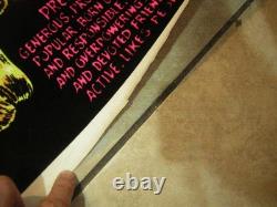 Spirit Of Leo Blacklight Poster 1976 Funky Flocked Horoscope Psychdelic Vintage