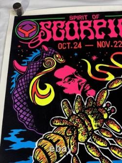Spirit of Scorpio Zodiac Black Light Poster Vintage 1976 23x35 Original RARE