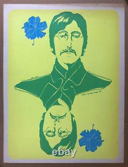 Steve Sachs John Lennon Original Vintage Blacklight Poster The Beatles 1967 60s