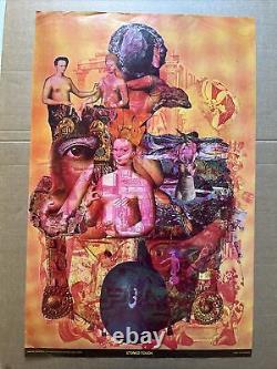Stoned touch blacklight poster vintage original 1970 Psychedelic Headshop Art
