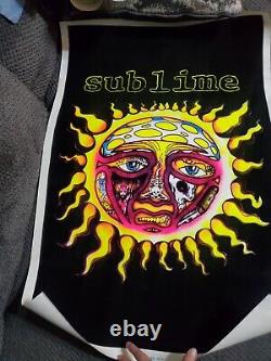 Sublime 40oz. To Freedom Real Vintage Flocked Blacklight Poster Band