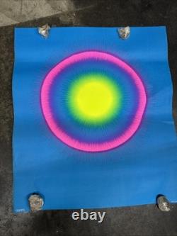 Sun Burst black light poster vintage1969 peace psychedelic C2558