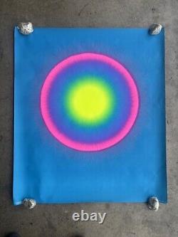 Sun Burst black light poster vintage1969 peace psychedelic C2558