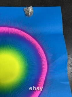 Sun Burst black light poster vintage1969 peace psychedelic C2558