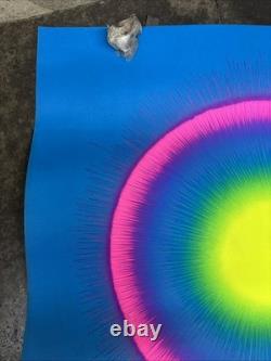 Sun Burst black light poster vintage1969 peace psychedelic C2558
