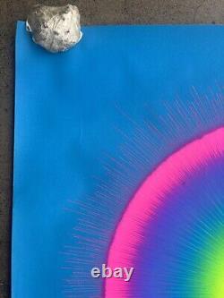 Sun Burst black light poster vintage1969 peace psychedelic C2558