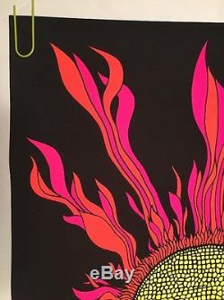 Sun God Original Vintage Blacklight Poster Psychedelic Pin-up Tom Gatz UV 1971