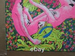 Super Eden Adam Eve Black Light Poster 1971 Large love paradise Inv#G2248