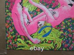 Super Eden Adam Eve Black Light Poster 1971 Large love paradise Inv#G2248a