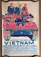 Support Our Boys In Vietnam Vintage Blacklight Poster Original Psychedelic 1960s