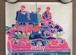 Support Our Boys In Vietnam Vintage Blacklight Poster Original Psychedelic 1960s