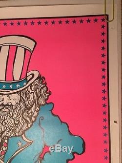 Support Your Subconscious Blacklight Poster Dunham & Deatherage Hippy Uncle Sam
