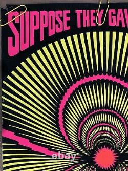 Suppose they gave a war nobody came Vintage Black Light Poster Anti-War Peace 69