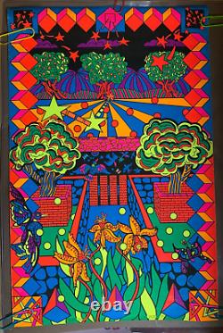 TERRESTIAL GARDEN VINTAGE 1971 BLACKLIGHT POSTER By THE THIRD EYE -NICE! #650