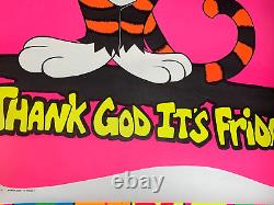 THANK GOD IT'S FRIDAY VINTAGE 1973 BLACKLIGHT POSTER By AA SALES -NICE