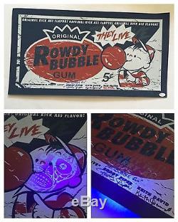 THEY LIVE Secret Poster Print-#4/40-Piper/David/Foster JSA SIGNED-with Blacklight
