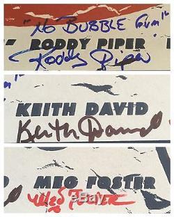 THEY LIVE Secret Poster Print-#4/40-Piper/David/Foster JSA SIGNED-with Blacklight