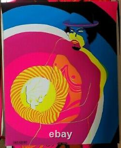 THE BIRD MIDDLE FINGER 1970's VINTAGE BLACKLIGHT POSTER By Funky Features -NICE